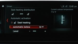 Automatic Seat Heating Or Ventilation  BMW HowTo [upl. by Skerl612]