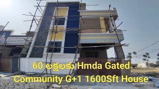 60lakhs Total Price  G1 Hmda Gated Community independent house for sale in hyderabad [upl. by Sucramad]