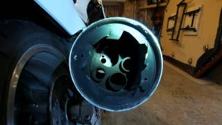 How to drill out baffles in stock ZX11 exhaust [upl. by Auhel]