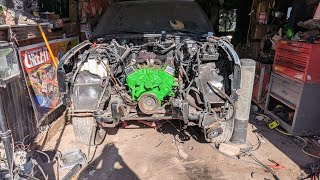 Chevy S10 V8 Swap part 3 Engine Mounts and getting the engine in to place and clearance [upl. by Atela417]