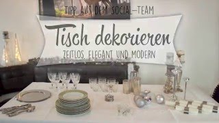 Tischdekoration für Weihnachten Zeitlos elegant und modern [upl. by Sedecram169]