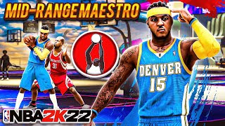 CARMELO ANTHONY quotMIDRANGE MAESTROquot BUILD is OVERPOWERED in NBA 2K22 [upl. by Drofniw903]