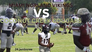 🔥MIAMI NORLAND VIKINGS305🏡 VS COCONUT CREEK COUGARS954🏈 SPRING JAMBOREE 2024 explore football [upl. by Oyr76]