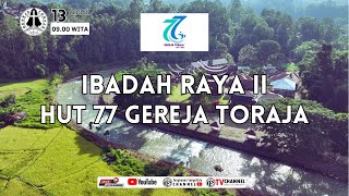 🔴 LIVE  BPS GEREJA TORAJA  IBADAH RAYA II HUT 77 GEREJA TORAJA  13042024 [upl. by Nesral]