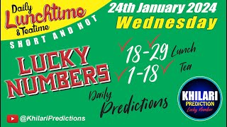 24th January 2024 Lucky Numbers for  Uk49s Lunchtime Prediction for today  Today Lucky Numbers [upl. by Leese]