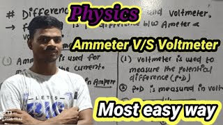 Difference between ammeter and voltmeter Class 12th Physics BYSHISHUPAL SIR [upl. by Tail471]