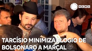 Tarcísio de Freitas minimiza elogio de Bolsonaro a Pablo Marçal [upl. by Emmey]