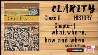 HISTORY  CLASS 6  CHAPTER 1 WHAT WHERE HOW AND WHEN [upl. by Jacqueline]