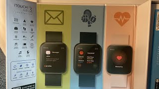 iTOUCH Wearables Air 3 Smartwatch Review [upl. by Emalee]