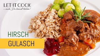 Hirschgulasch mit Rosenkohl und Haselnussspätzle immer ein Gedicht [upl. by Belsky]