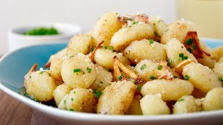 Quick Gnocchi with Crispy Garlic [upl. by Nairot]