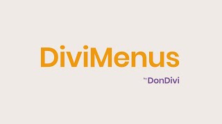 DiviMenus  by DonDivi [upl. by Eniluj84]