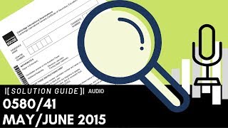 058041 MayJune 2015 Marking Scheme MS Audio Voiceover [upl. by Doak]