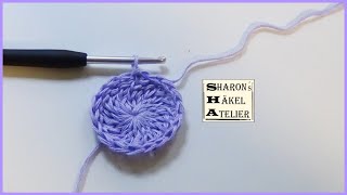 Fadenring häkeln Magic Ring quotDoppelstäbchenquot double treble crochet crochet doble alto  Rechtshänder [upl. by Ettevol933]