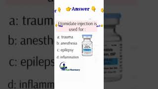 etomidate injection short viralshort trending short pharmacist pharmacy [upl. by Gotthelf]