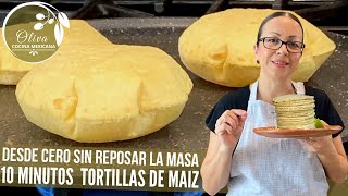 Cómo Hacer Tortillas de Maíz a Mano  SECRETO LISTOS en 10 MINUTOS [upl. by Waylin147]