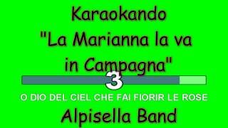 Karaoke Italiano  La Marianna la va in campagna  Alpisella Band  Testo [upl. by Ader981]