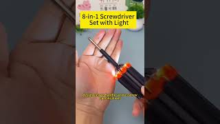 8 in 1 Screwdriver Set with Light 8in1screwdriver lifetips lightedscrewdriver hardwaretools [upl. by Oivatco407]