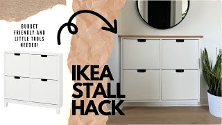 IKEA STALL SHOE STORAGE HACK  BUDGET FRIENDLY [upl. by Iorio241]