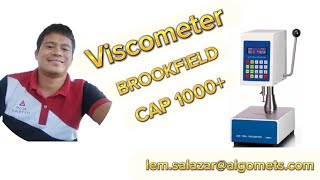 Brookfield CAP 1000  Viscometer  Calibration  Verification  Tagalog Tutorial [upl. by Laicram]