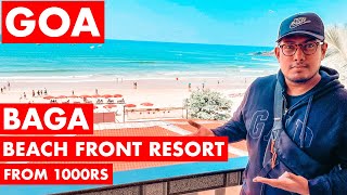 Goa  Baga Beach Front Resort  From 1000RS  Larios Beach Holidays Resort  Goa Vlog  Budget Hotel [upl. by Ocisnarf]