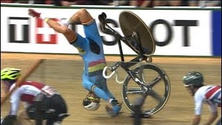 Les plus grosses chutes du cyclisme sur piste track cycling [upl. by Anertak]