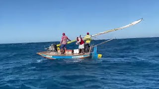 Guerreiros Do Mar SOZINHOS EM ALTO MAR 28 KM DA COSTA ENCONTRAMOS O CARDUME DE PEIXES VERMELHOS [upl. by Etteb]