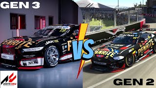 Assetto Corsa  V8 Supercars  Gen 3 vs Gen 2  Newcastle Street Circuit Onboard with David Reynolds [upl. by Amii]