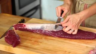 How to Trim Beef Tenderloin into Filet Mignon [upl. by Lain936]