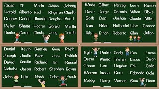 BOY Names 100 Most Popular Baby Boy Names in English  How to Pronounce Boy Names [upl. by Shoemaker]