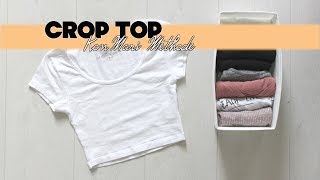 Crop top vouwen TUTORIAL  Marie Kondo  KonMari methode [upl. by Salkin]