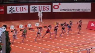 HallenSM Nachwuchs 2017 Final 60 m Hürden U20 Frauen [upl. by Boutis]