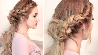 Tuto coiffure romantique ❤ Demi chignon tressé pour cheveux long [upl. by Ruvolo]