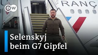 Selenskyj beim G7 Gipfel KampfjetDiskussion nimmt Fahrt auf  DW Nachrichten [upl. by Klement]