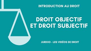 Droit objectif et droit subjectif définition et exemples  Cours de droit [upl. by Enotna]