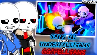 SANS AU REACT TO UNDERTALE SANS VS GGFELLSANS PART1 REQUEST [upl. by Notlimah]