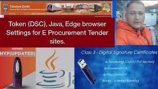 E tendering eprocurement portal  DSC token JAVA Edge Browser settings  2023 [upl. by Rudolph]