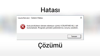 VCRUNTİME1401dll HATASI ÇÖZÜMÜ [upl. by Starlin]