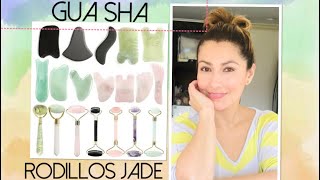 Masajes Faciales Rodillos de Jade Vs Gua Sha [upl. by Eatnhoj]