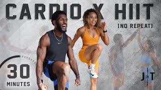 30 Minute Full Body Cardio HIIT Workout NO REPEAT [upl. by Freddie220]