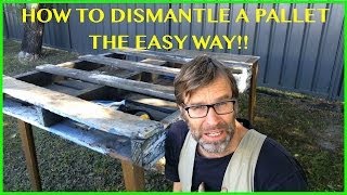 How to Dismantle a Pallet The EASY Way Two Great Techniques [upl. by Ahsilrac658]