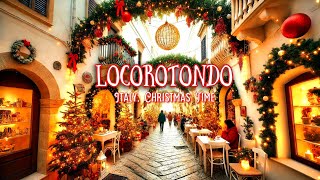 Locorotondo Italy  Short Walk in 4K Ultra HD  Christmas Time in Puglia [upl. by Cecil]