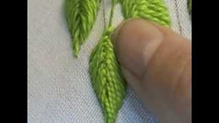 Raised Close Herringbone Stitch Leaf [upl. by Rianon627]