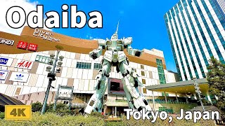 4K Odaiba Tokyos Futuristic Island Playground  JAPAN Walking Tour [upl. by Jasun]