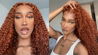 GINGER HAIR COLOR  WATCH ME COLOR  INSTALL THIS LACE FRONT WIG  ft World New Hair [upl. by Ferna]