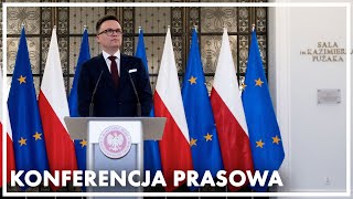 Inauguracyjna konferencja prasowa Marszałka Sejmu [upl. by Sam719]