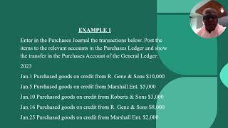 PURCHASES JOURNAL PART 1 accounts purchasesjournal [upl. by Adien850]