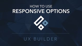 How to use Responsive Options [upl. by Dworman]