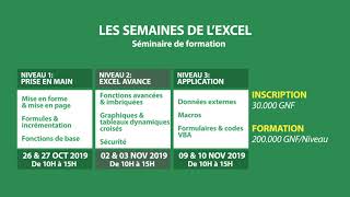 Spot vidéo  Formation Excel Octobre 2019 [upl. by Ynohtn170]