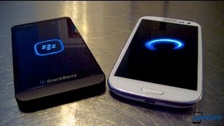 BlackBerry Z10 vs Samsung Galaxy S III  Pocketnow [upl. by Anelrad]